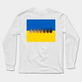 Peace Anti-War Ukraine national country flag Long Sleeve T-Shirt